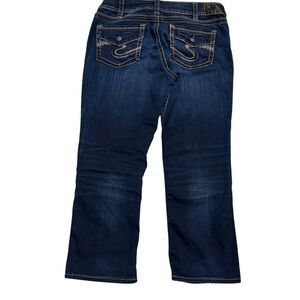 Silver Jeans Co. Suki Mid Rise Stretch Denim Capri Jeans Sz 32X34